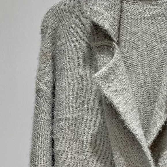 Light Gray Fuzzy Luxury Cardigan - Picture 8 of 11
